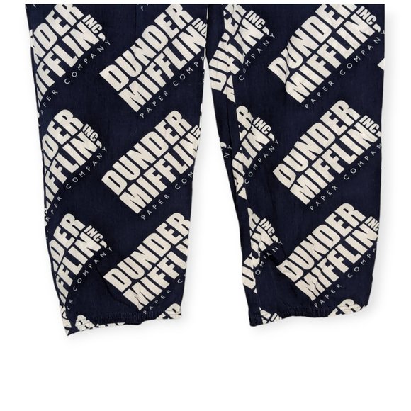 The Office Dunder Mifflin Navy & White Pull On Lounge Pants Size Medium - Picture 4 of 11